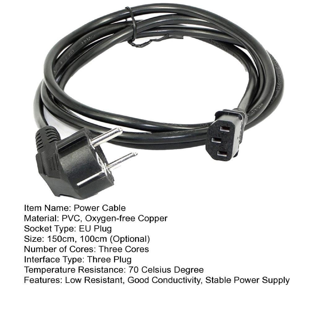 Dây cáp nguồn máy tính LENOVO sunflower phích cắm EU chống oxy hóa ổn định