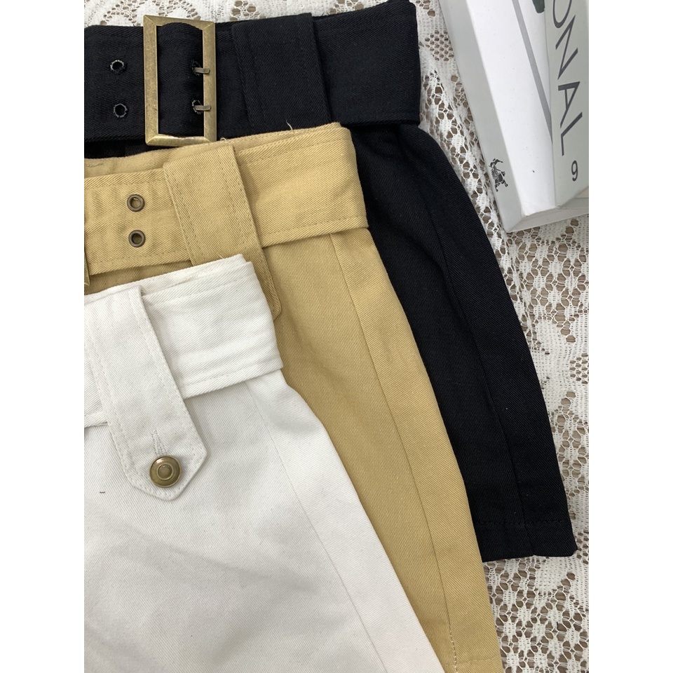 Chân váy kaki kèm đai khuy CV6041