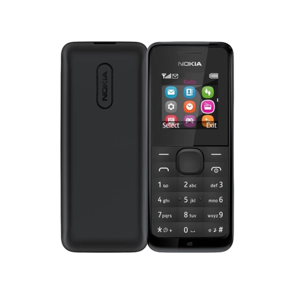Điện Thoại Nokia 105 Bản 2015, 2017, 2019 - 1 Sim or 2 Sim Được Chọn Phụ Kiện Pin Sạc