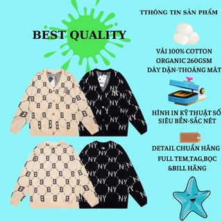 Áo cardigan MLB nam nữ phong cách luxury Áo cardigan mlb dệt kim nam nữ form rông phong cách casual