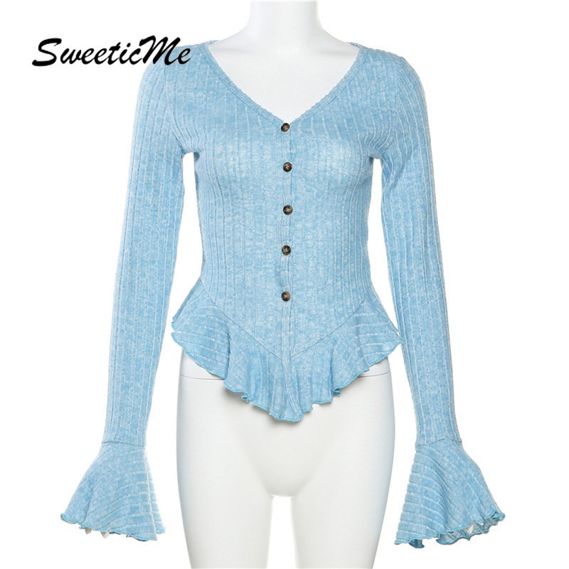 Áo Khoác Cardigan Tay Dài Cổ Chữ V Màu Trơn Thời Trang 2023 Dành Cho Nữ