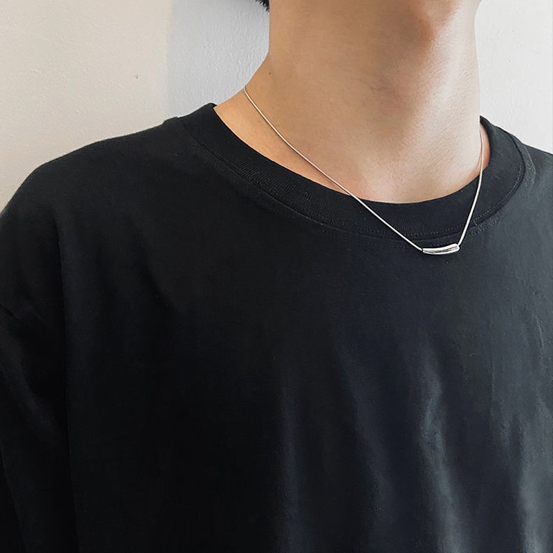 Vòng cổ Bằng Thép Không Gỉ Mặt Cười Màu Vàng / Bạc Thời Trang Cho Nam Và Nữ