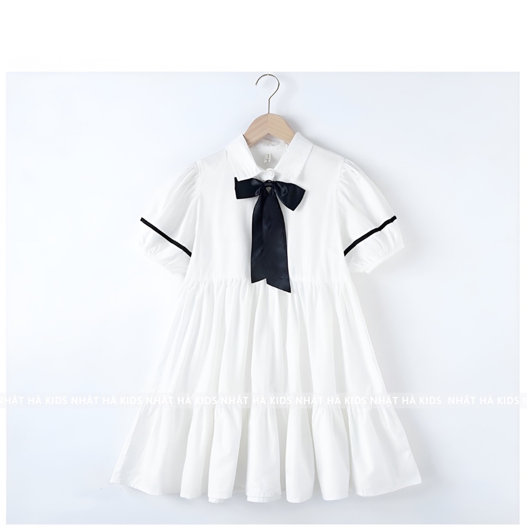 Váy bé gái mùa hè A11 size đại 11 - 45kg chất thô dáng xòe có cổ cho bé đi học