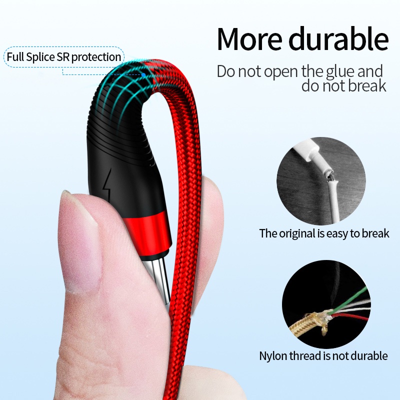 Dây Cáp Sạc Nhanh 3 Trong 1 100W 6A Dành Cho Điện Thoại Iphone