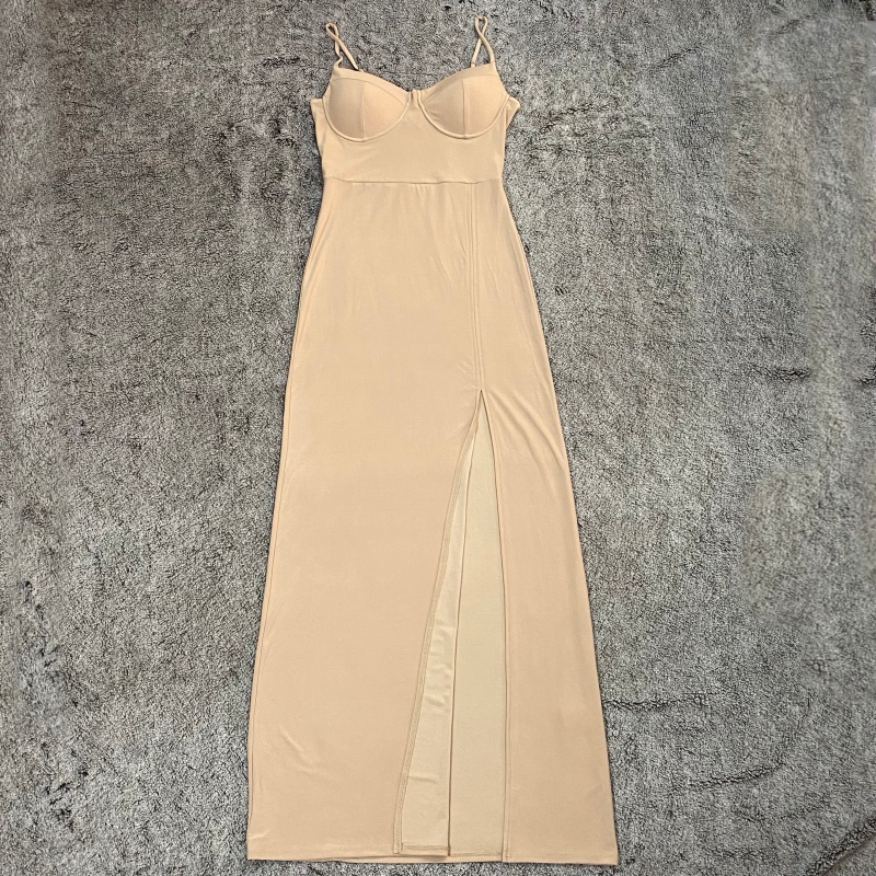 Đầm hai dây maxi Love J thun lạnh xẻ đùi hàng vnxk 0061