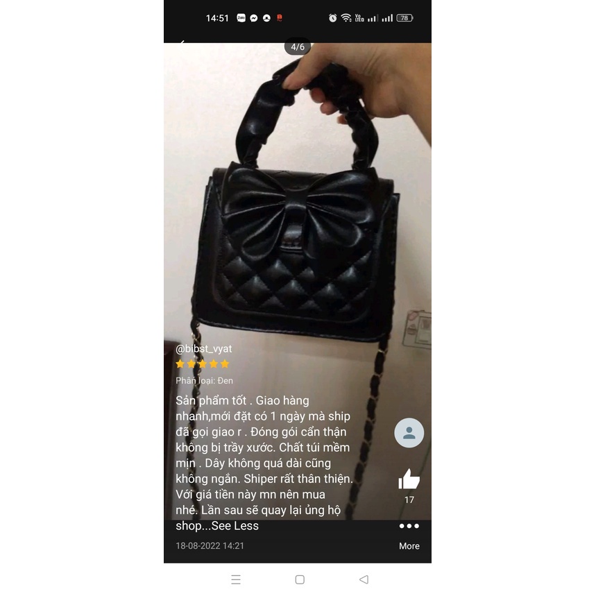 túi xách đeo chéo nữ gắn nơ siêu xinh cho các bạn nữ giá rẻ M96