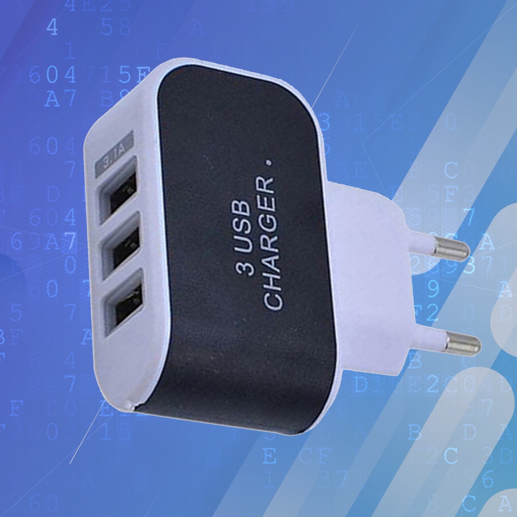 Cốc Sạc AC Ba Cổng USB 3.1A Hình Hoa Hướng Dương Có Đèn Báo Phích Cắm EU