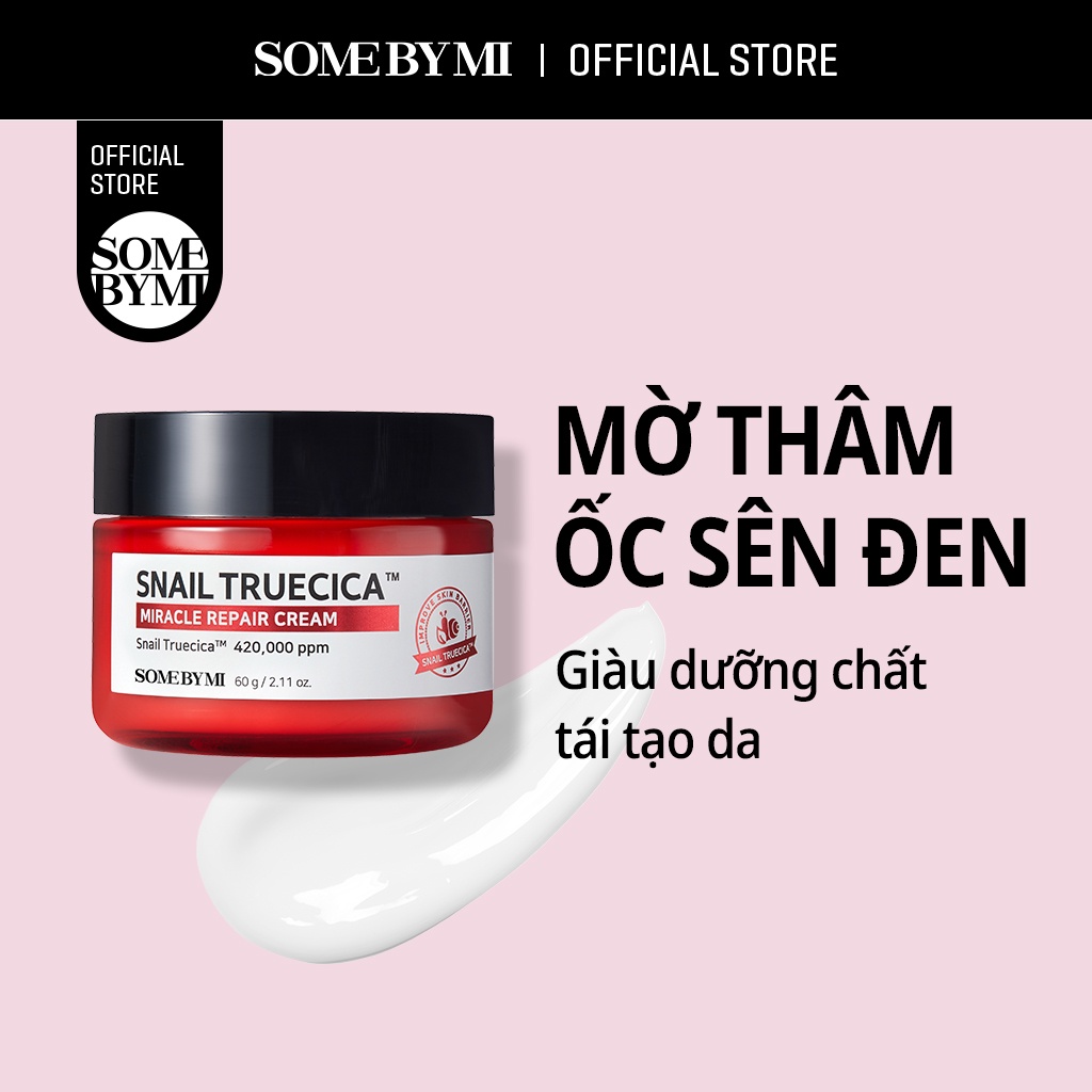 Kem dưỡng chiết xuất ốc sên phục hồi cho da SOME BY MI Snail TrueCica