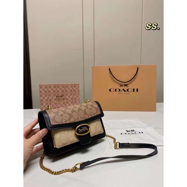 Túi coach đeo vai hình vuông  in họa tiết thời trang sang trọng cho nữ 2023 hàng fullbox