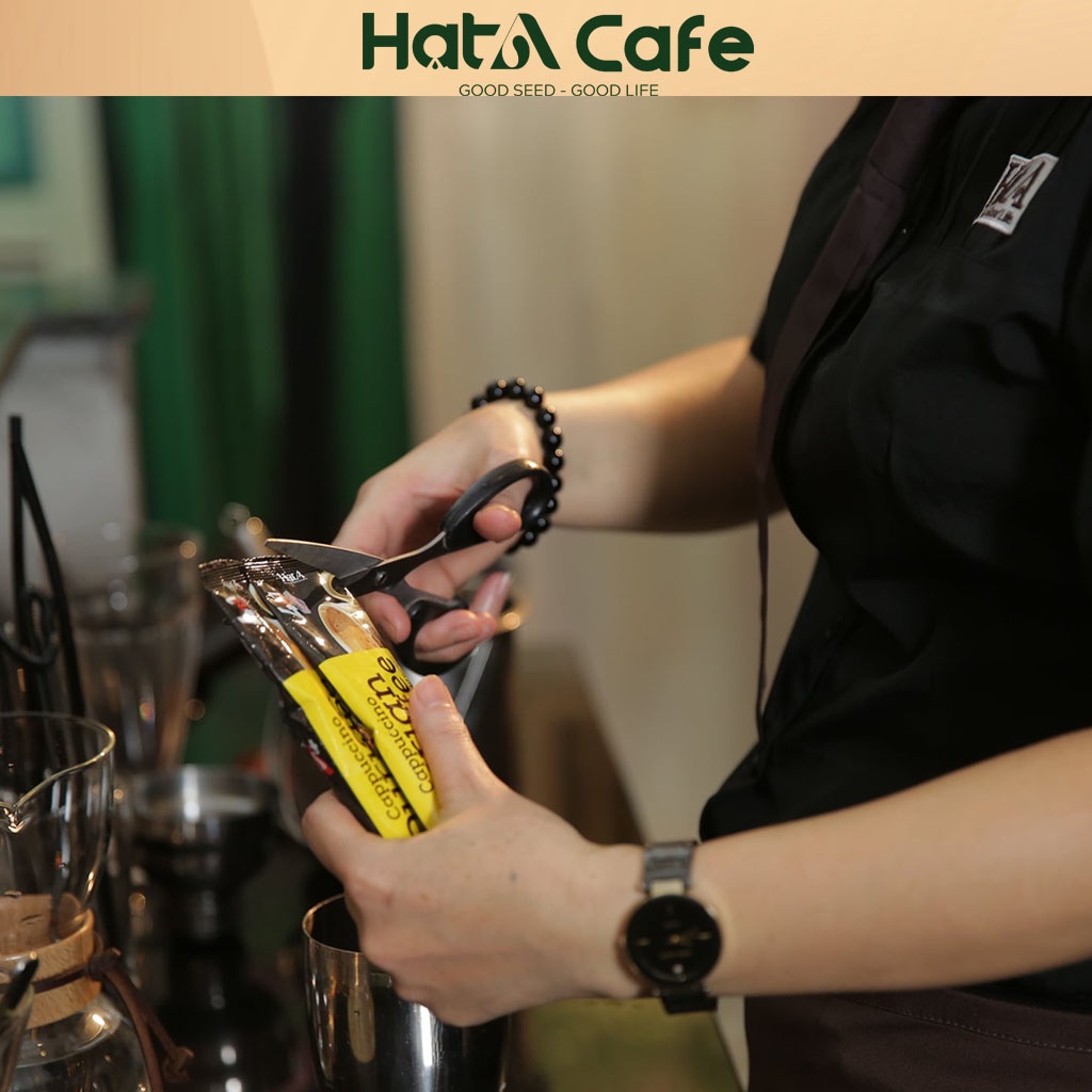 Cà phê hòa tan Cappuccino sầu riêng tự nhiên 4n1 Hạt A Cafe 216gr/12 gói - Freeshipxtra