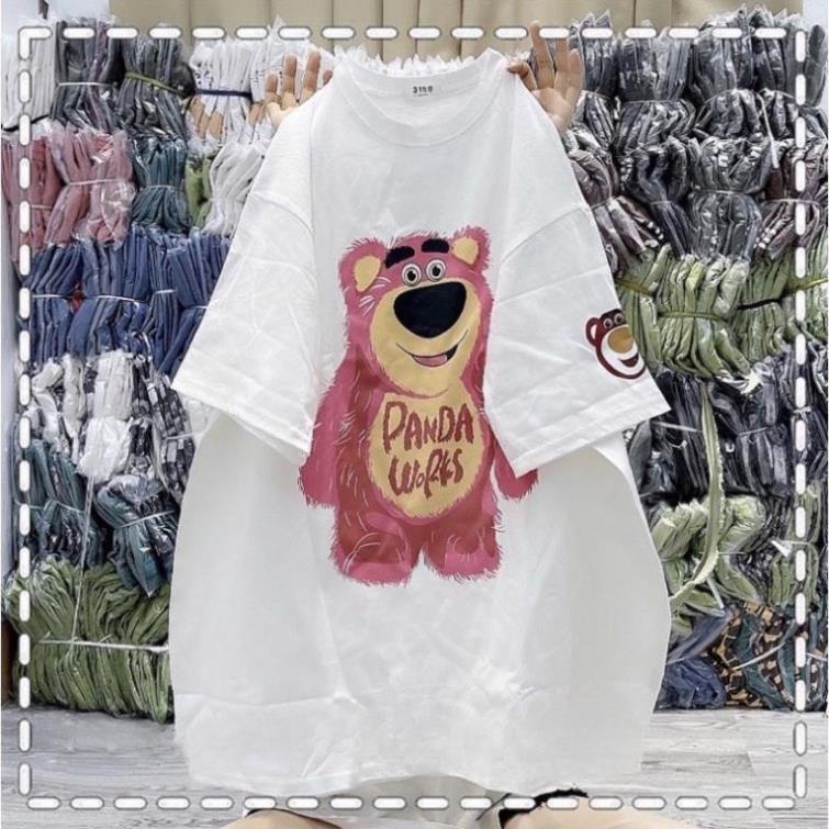 [ Rẻ Vô Địch ] Áo Thun 3158 Cotton Khô Cổ Tròn Form Rộng Nữ Gấu PANDA