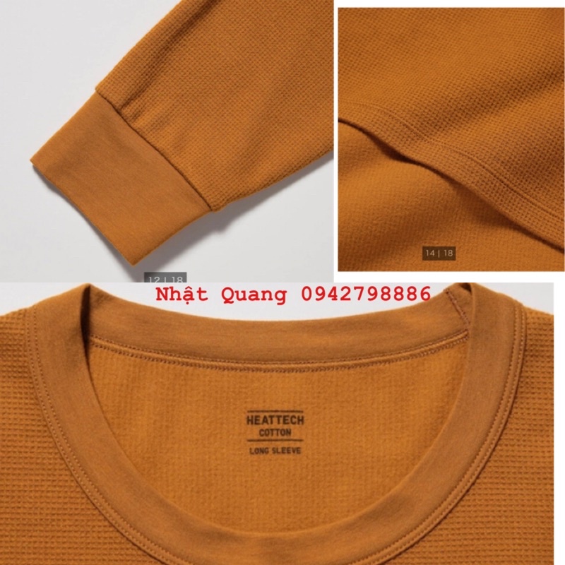 Áo giữ nhiệt uniqlo nam extra vải tăm gân