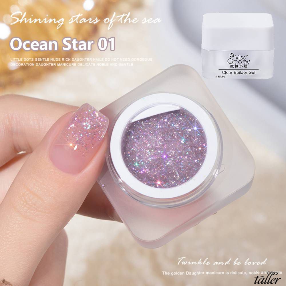✧Ready Stcok Miss Gooey Gel Sơn Móng Tay Có Thể Khoan Vỡ 8 Màu Keo Bạch Kim Mạ Vàng Sơn Móng Tay Lấp Nh Ngâm Vĩnh Viễn Bán Sáng Sơn Móng Nghệ Thuật Cao Hơn