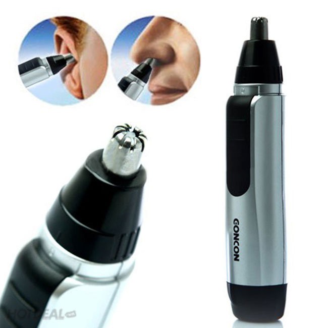 Máy Tỉa Lông Mũi Dùng Pin Tiện Lợi Kemei Km-6512 Tặng Kèm Pin Aa Loại Dùng 1 Lần - (LA4358)