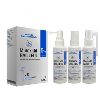 Xịt mọc tóc minoxidil bailleul 5%, 60ml, pháp