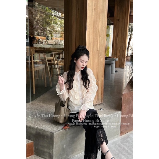 ÁO SƠ MI KEM TƠ XƯỚC TIỂU THƯ BÈO RŨ lương su shop