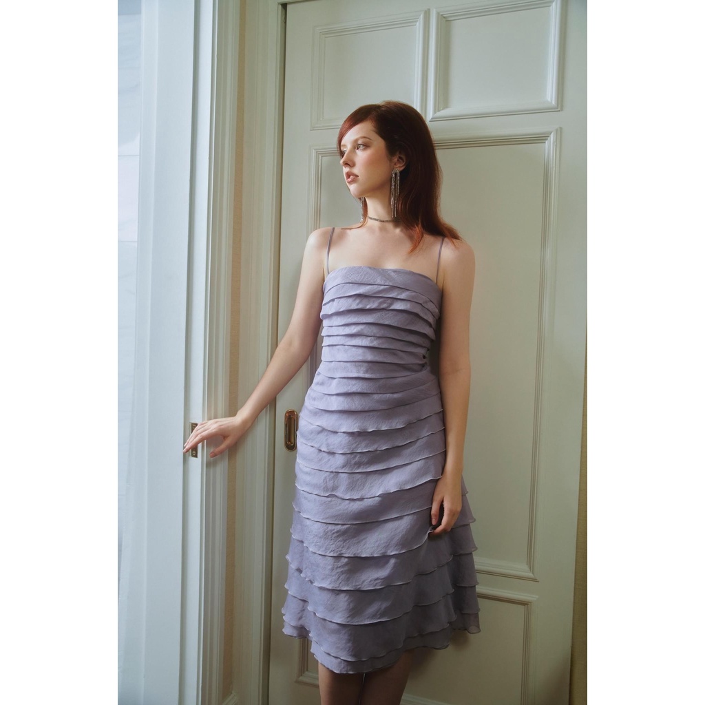 MAVEN - Váy 2 dây xếp tầng cách điệu Taylor Lilac Dress