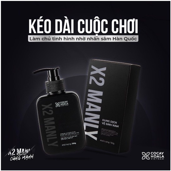Dung Dịch Vệ Sinh Nam X2 Manly - Làm sạch tức thì Lưu hương 24h dung tích 150g-MKPMC