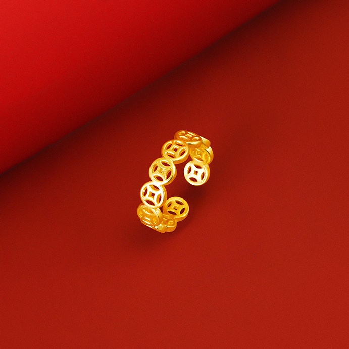 Pmrawc | Nhẫn Đồng Mạ Vàng 24K FS314 Phong Cách Vintage