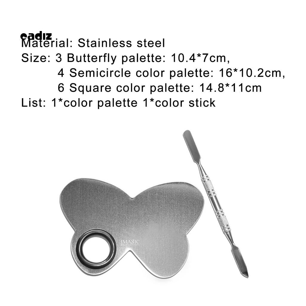 Khay Đựng Phấn Trang Điểm Bằng Thép Không Gỉ Có Tay Cầm Chống Trượt Tiện Dụng