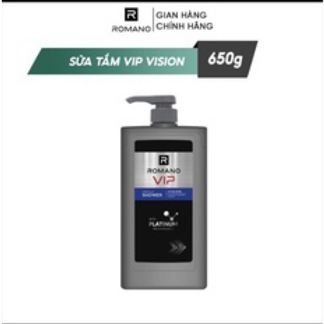 Combo dầu gội + sữa tắm romano vip  650ml