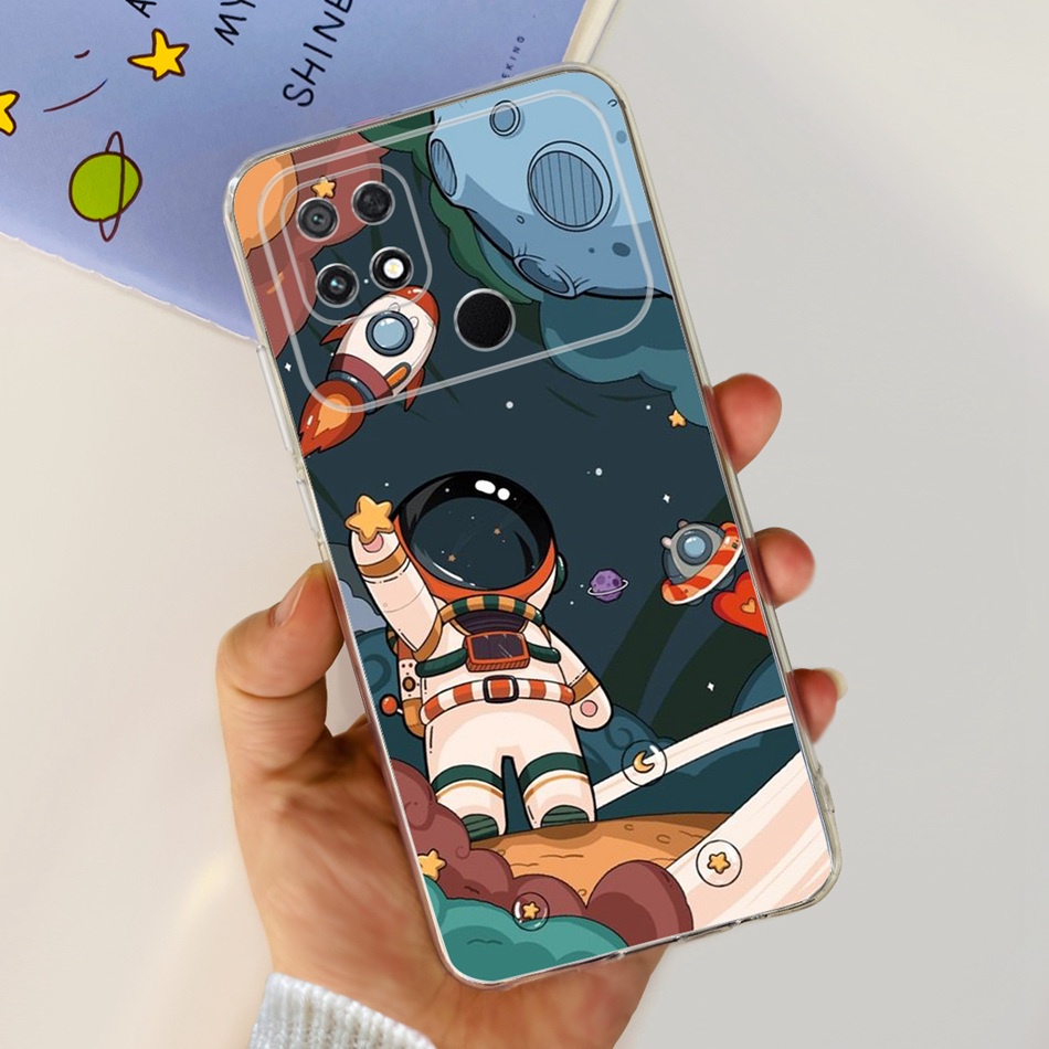 Ốp Điện Thoại Silicone TPU Mềm In Hình Khủng Long / Mèo Đáng Yêu Cho Xiaomi Poco C40 C50 2023 PocoC40 C 50 4G