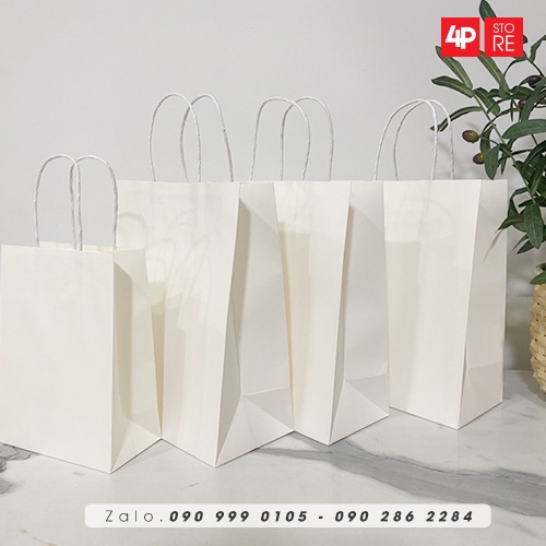 01 TÚI KRAFT TRẮNG 15X20X8CM  - HỎA TỐC