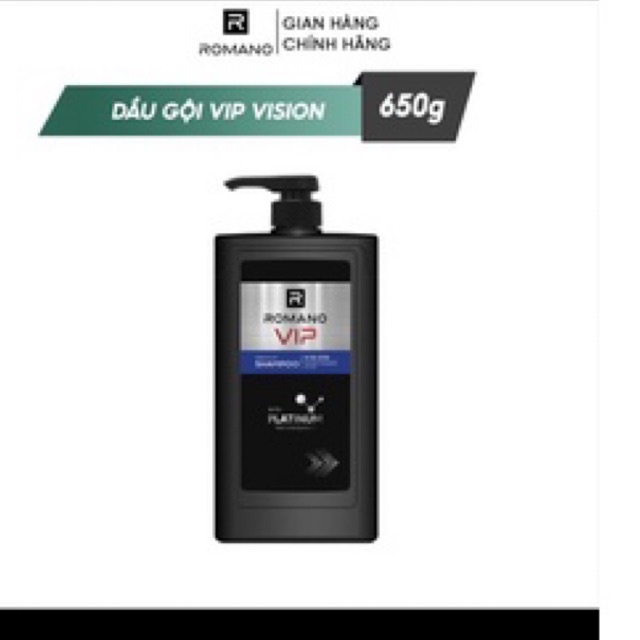 Combo dầu gội + sữa tắm romano vip  650ml