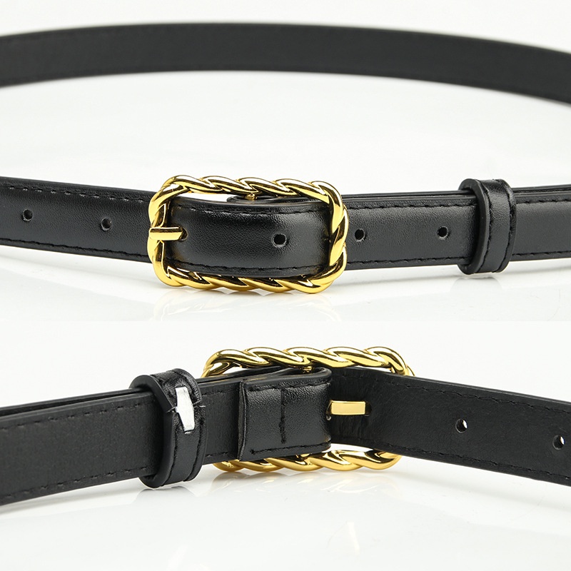 Thắt Lưng Khóa Vuông Bằng Hợp Kim Phong Cách Hàn Quốc Thời Trang Cho Nữ