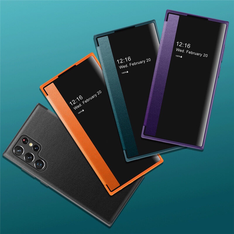 Bao Da Điện Thoại Màu Trơn Chống Rơi Cho samsung s23 s22 s21 ultra Ốp