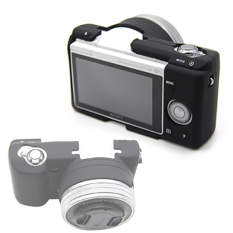 Vỏ Ốp Bảo Vệ Bằng Cao Su Silicone Mềm Cho Máy Ảnh Sony A5000 / Sony A5100