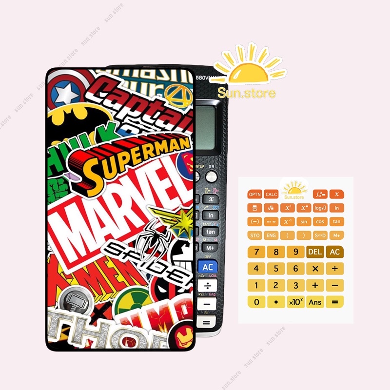 Miếng decal dán nắp máy tính casio 880