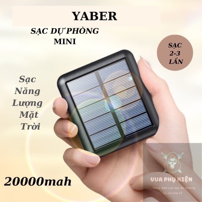 Sạc dự phòng mini 20000mAh kích thước nhỏ gọn tiện mang trên người