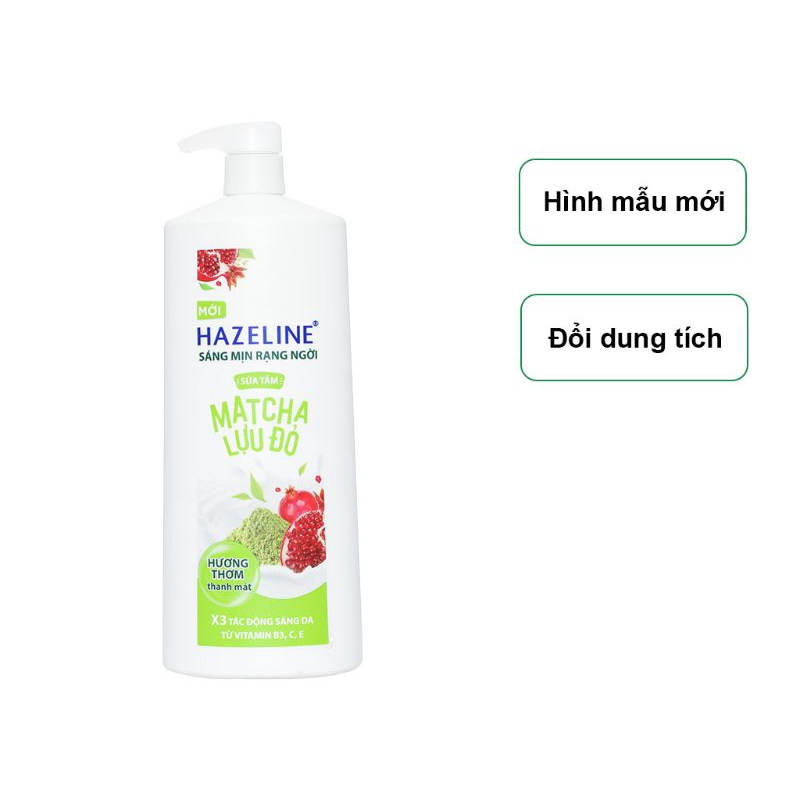 Sữa tắm sáng da Hazeline Matcha Lựu Đỏ 1 kg