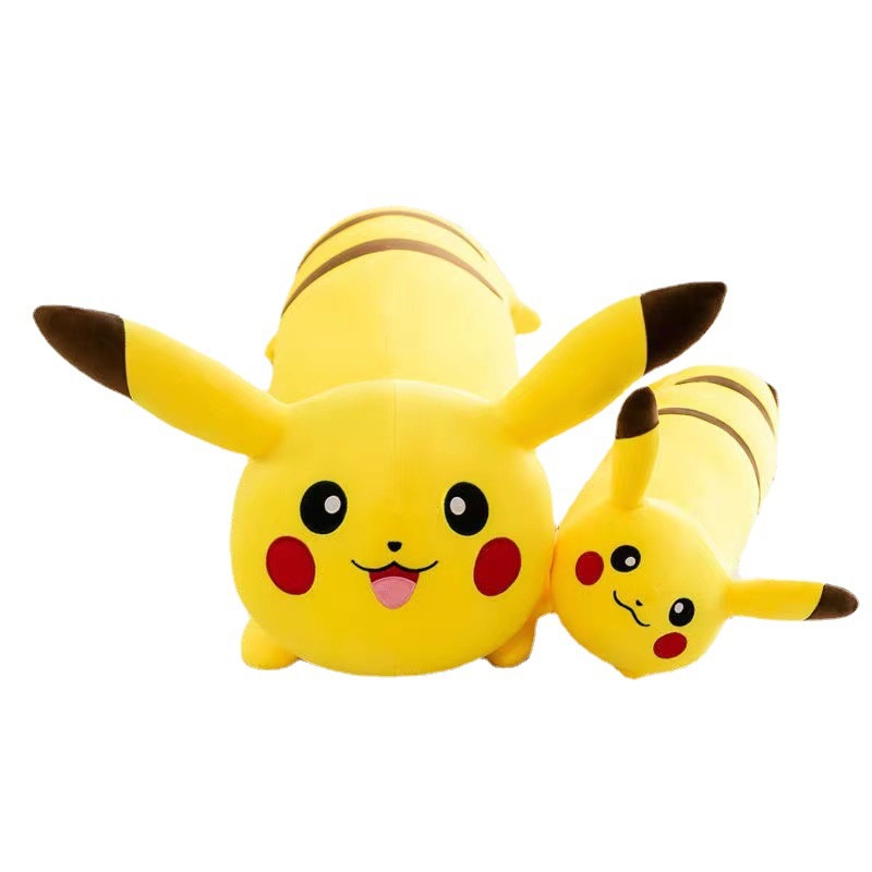 Gối Ôm Dài Hình Pikachu Bằng Nhung Dễ Thương Xinh Xắn