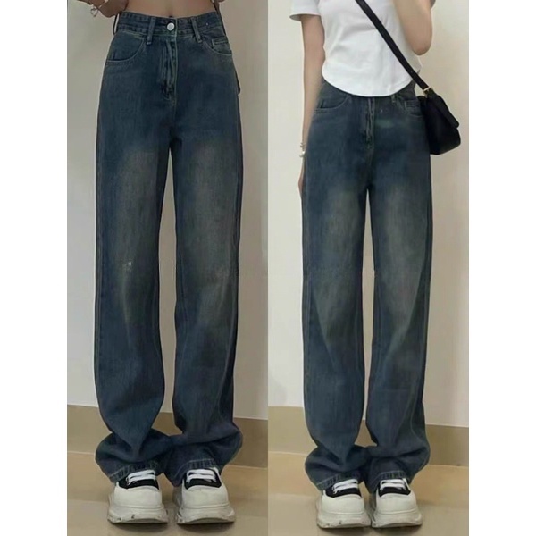 Quần jeans Nữ lưng cao ống rộng  , Quần bò nữ ống rộng màu RETRO Hottrend 2023 | BigBuy360 - bigbuy360.vn