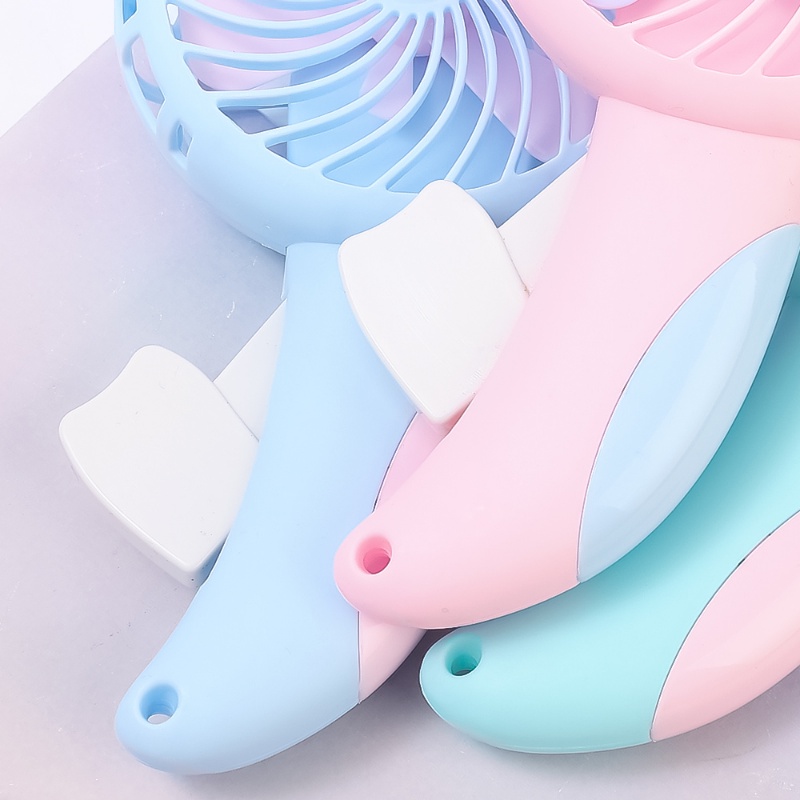 Quạt Điện Mini Cầm Tay Hình Mèo Màu Sắc Ngẫu Nhiên Tiết Kiệm Không Gian