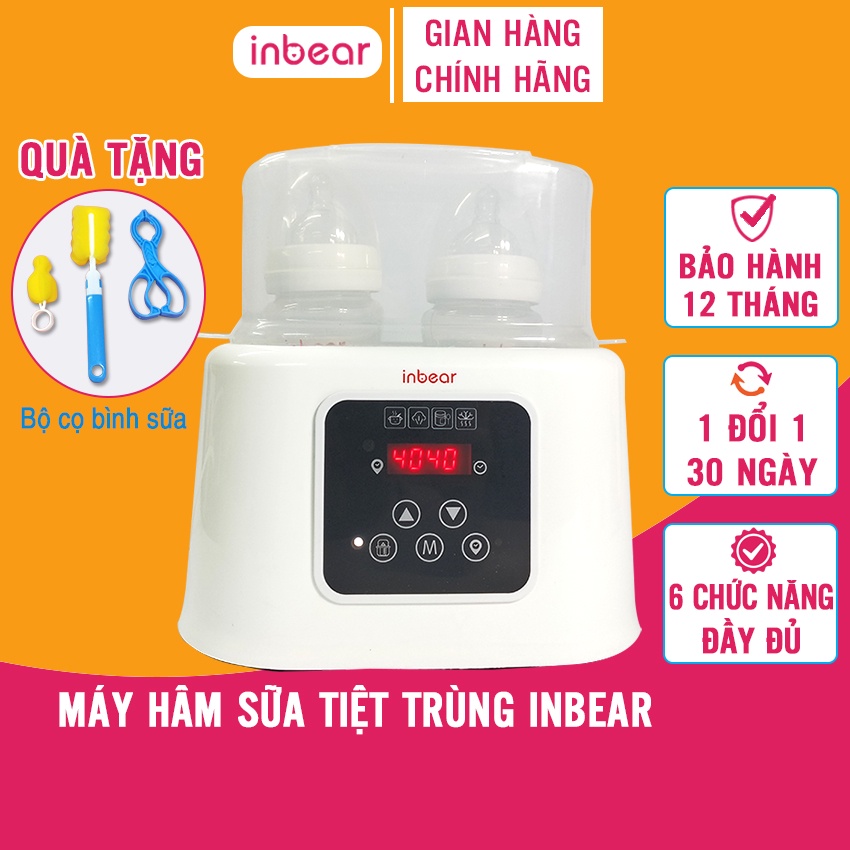 Máy Hâm Sữa Và Tiệt Trùng Bình Sữa INBEAR (IBW-6100) - 6 Chức Năng, Có Điều Khiển Từ Xa