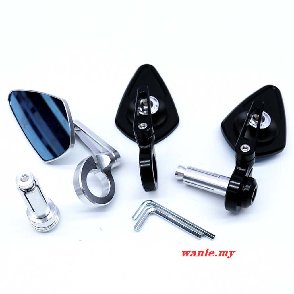 Gương Chiếu Hậu Bằng Hợp Kim Nhôm Phản Quang 22mm Gắn Tay Lái Xe Mô Tô