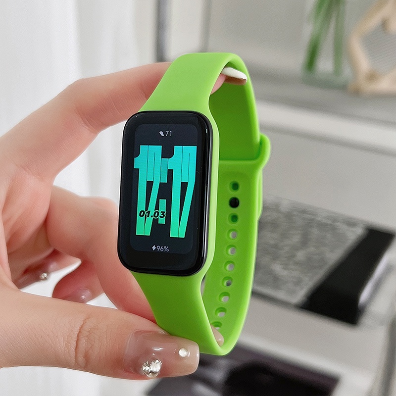 Dây Đeo Cổ Tay Chính Hãng 100% Màu Xanh Lá Huỳnh Quang Cho Xiaomi Redmi band2 2023 Redmi Band 2 Mới Xiaomi Mi Band 8 Active