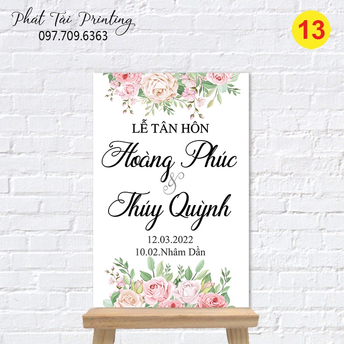 MS 13- Bảng Welcome trang trí đám cưới