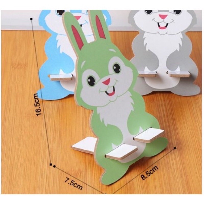 NDH0522 Giá đỡ điện thoại gỗ hình thú dễ thương