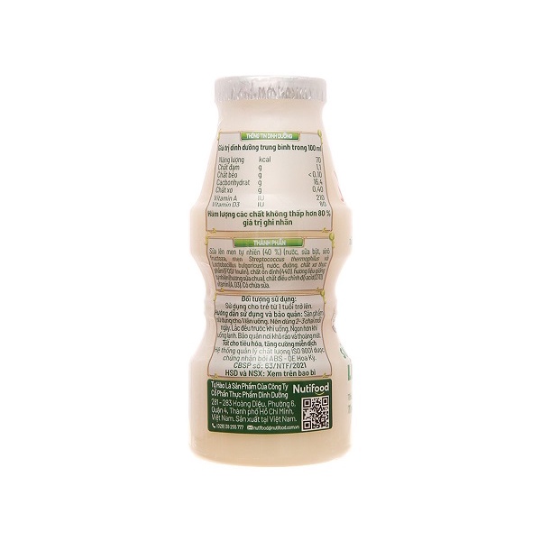 Thùng 48 chai sữa chua lên men Nuvi 100ml