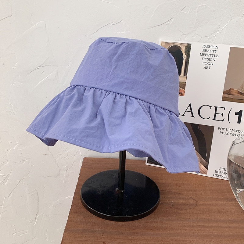 HMH®Mũ bucket hè chất liệu mềm mại có thể gấp gọn ôm mặt phong cách Hàn