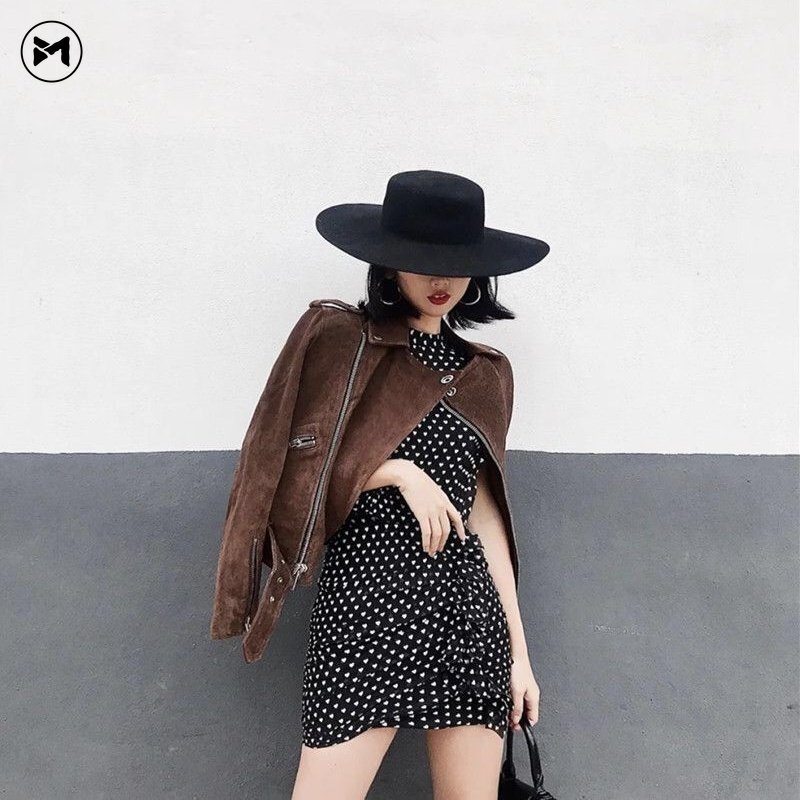 Mũ Len Rộng Vành Thiết Kế Mới Thời Trang Mùa Xuân Thu Theo Phong Cách Pháp