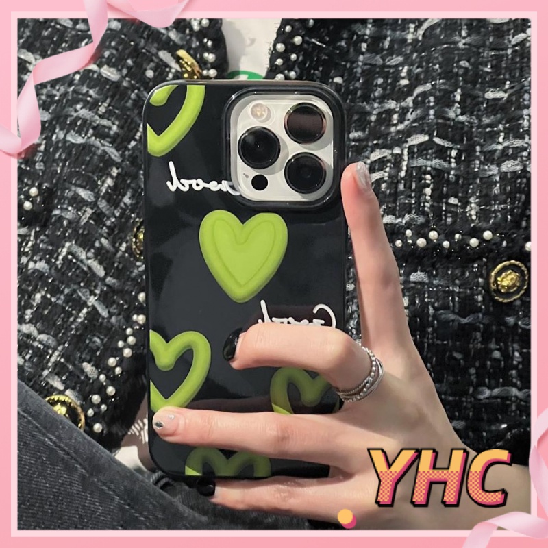 Ốp lưng phone Khuôn mặt mỉm cười màu xanh lá cây màu đen cao cấp iPhone 6 / 6S / 6splus / se / 7 / 7plus / 8 / 8plus / X / xs / xsmax / 11 / 12 / 13 / 14-506