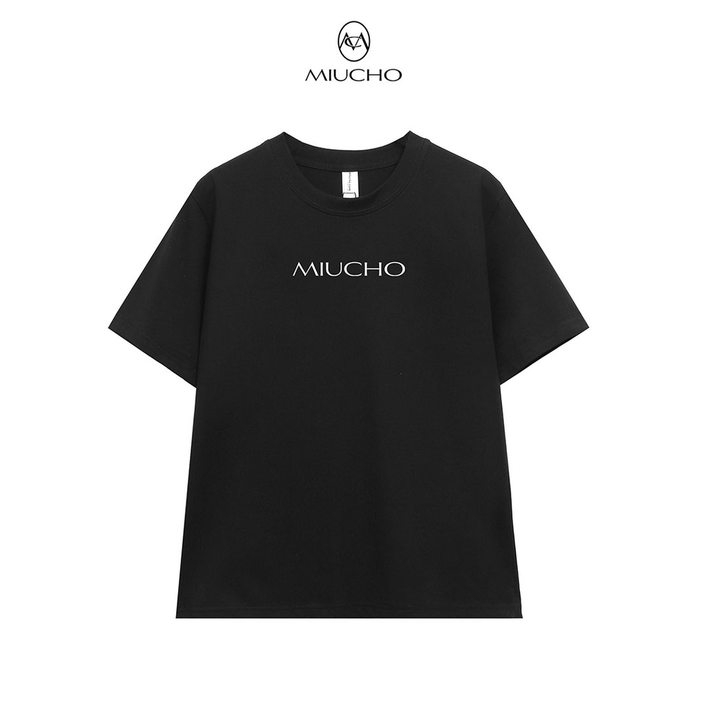 Áo thun nữ cổ tròn chất liệu cotton mềm mại form regular AR038 Miucho in name