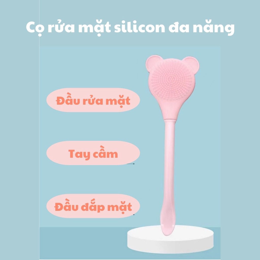 Mút Rửa Mặt Silicon ĐẦU LÔNG NHỎ MỀM MỊN có tay cầm Làm Sạch Sâu Thân Thiện Không Gây Kích Ứng Da Nội Địa Trung | BigBuy360 - bigbuy360.vn