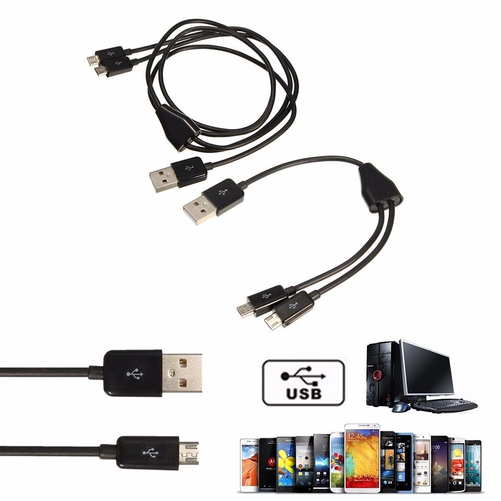 Dây cáp sạc & truyền dữ liệu LENOVO sunflower đầu cắm USB 2.0 sang Micro USB 2.0 1 sang 2 hình chữ Y