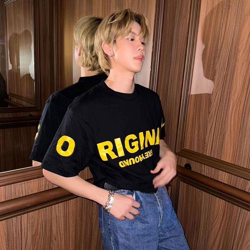 Áo Thun cotton Tay Ngắn Cổ Tròn In Hình kpop bounprem prem Cho Nam / Nữ